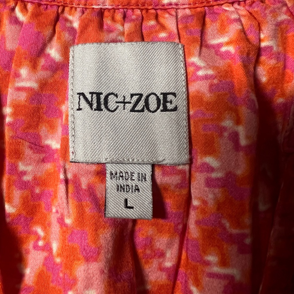 Nic & Zoe SPOTTY STRIPES DRESS - nwot - size L - 100% cotton - Picture 6 of 10